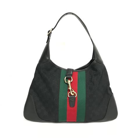 gucci black monogram bag|gucci monogram hobo bag.